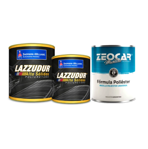 Kit promo Primer Sherwin Williams P840 3,6+ Cat. 900ml + Masilla poliester Zeocar x4