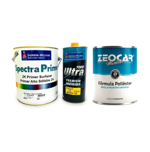 Kit promo Primer Spectra Sherwin Williams + masilla Zeocar poliester