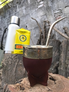 Mate Imperial con virola cincelada de alpaca