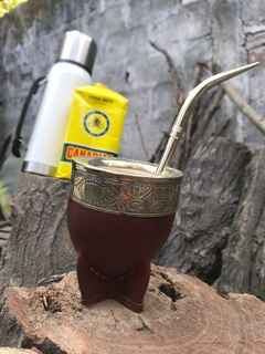 Mate Imperial con virola cincelada de alpaca - comprar online