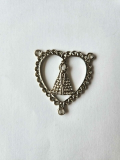 Entremeio Nossa Senhora Aparecida Coração prata