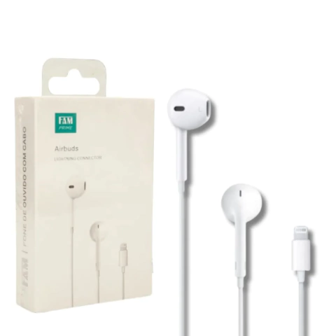 Fone de ouvido com fio Lightning FAM Airbudsc- FCA-OE15 - comprar online