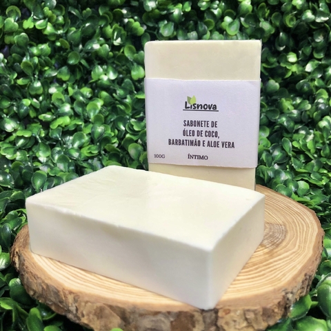 ￼Sabonete Íntimo Natural de Óleo de Coco, Barbatimão e Aloe Vera | 100g