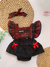 Romper Xadrez - Preto e Vermelho