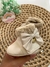Bota Pelúcia Laço - Creme