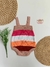 Romper Listrado Botão - Creme