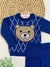 Conjunto Ursinho Tricô Lorenzo - Azul Escuro - comprar online
