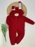 Macacão Orelinha Tricô - Vermelho