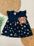 Vestido Ursinha Manu - Azul Marinho