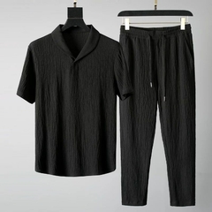 Conjunto de camisa e calças clássicas masculinas. - comprar online