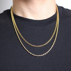 corrente cubana em aço inoxidável para homens - soberano