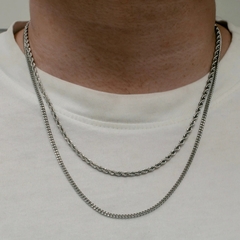 corrente cubana em aço inoxidável para homens - loja online
