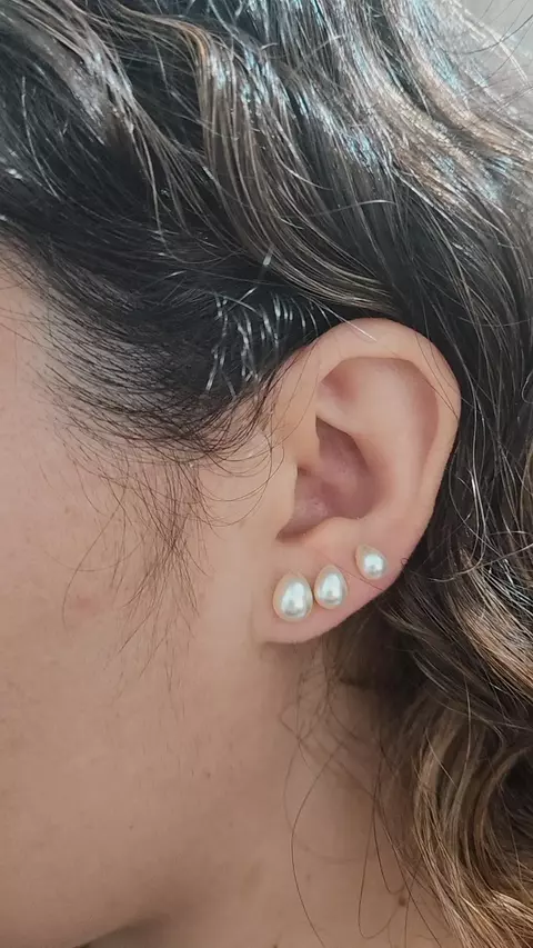 Trio Gota Pérola Shell