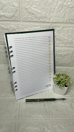 1 caderno de recado personalizado com 1 caneta - comprar online
