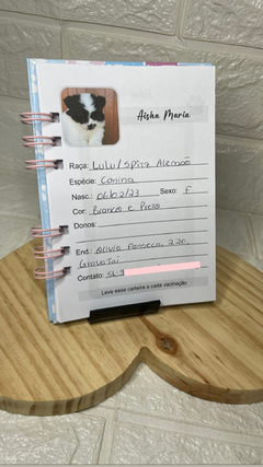caderneta pet personalizada - comprar online
