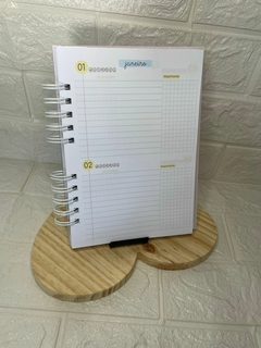 Agenda permanente 2 dias por folha BRILHO SIMPLES