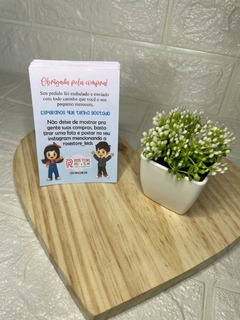 50 Cartão agradecimento 7x9cm IMPRESSÃO EM UM LADO SÓ