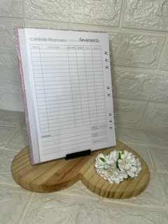 Agenda de agendamento 1 dia por página BRILHO HOLOGRÁFICO