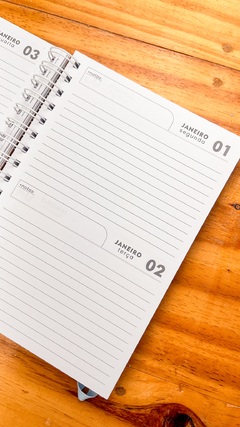AGENDA 2 DIAS POR PÁGINA DATADA capa brilho simples