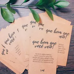 Cartão Agradecimento 2 lados Personalizado Kraft 12x8cm 100 Unids
