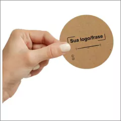 Etiquetas Adesivas Kraft Personalizadas Tam. 5x5 Cm 100 Unidades - comprar online