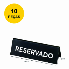 Prisma de mesa em acrilico preto com adesivo em vinil (10 unidades) - comprar online