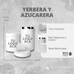 Set Matero Completo Termo Bala 1L Mate Yerb Azuc Bombilla Blanco Personalizado - comprar online