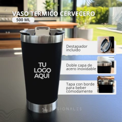 Vaso Cervecero Inoxidable 500ml Personalizado en internet
