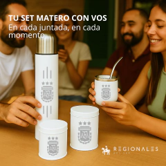 Set Matero Completo Termo Bala 1L Mate Yerb Azuc Bombilla Blanco FUTBOL en internet