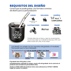 Combo Termo Bala 500ml + Mate + Bombilla Personalizado Negro