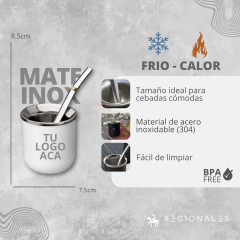 Set Matero Completo Termo Manija 1L Mate Yerb Azuc Bombilla Blanco Personalizado en internet