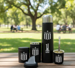 Set Matero Completo Termo Bala 1L Mate Yerb Azuc Bombilla Negro FUTBOL en internet