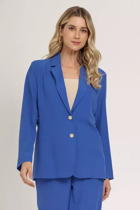 Blazer alongado azul - comprar online