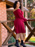 VESTIDO CURTO MANGA LONGA VISCOSE SARJADO DETALHE BUSTO - karol Clolset - Frete Grátis para todo RG.
