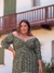 VESTIDO LONGO FLORIDO MANGA LONGA PLUS - comprar online