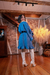 VESTIDO CURTO MANGA LONGA FLARE BABADO