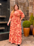 VESTIDO LONGO MANGA 3/4 DUNA PLUS - comprar online