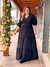 VESTIDO LONGO MANGA 3/4 DUNA PLUS - karol Clolset - Frete Grátis para todo RG.