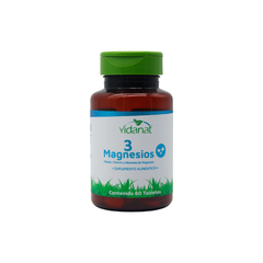 3 Magnesios Vidanat | Citrato, Cloruro y Glicinato | 60 tabletas