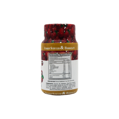 Envase del suplemento Schuler Arándano con extracto de arándano, vitaminas C y E, mostrando la etiqueta nutricional y la información del producto.