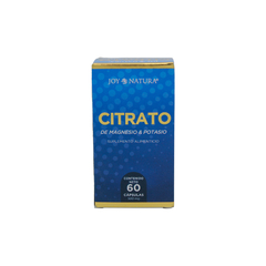 Citrato de Magnesio y Potasio Joy Natura | Cápsulas de Alta Absorción 60 pzs
