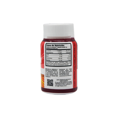 Botella de Curcuyin Cúrcuma 100% con etiqueta de información nutricional y datos del producto.