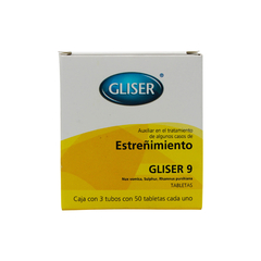 Gliser 9 | Auxiliar en el tratamiento del estreñimiento | 150 tabletas homeopáticas