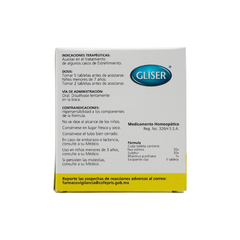 Gliser 9 | Auxiliar en el tratamiento del estreñimiento | 150 tabletas homeopáticas
