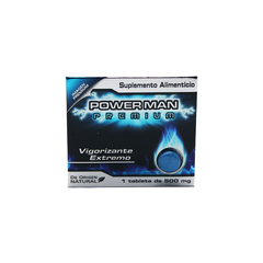 PowerMan Premium | Tableta Vigorizante Natural de 500 mg