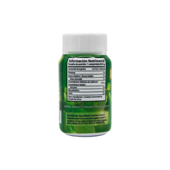 Botella de suplemento natural RMFLEX para articulaciones y circulación con etiqueta nutricional
