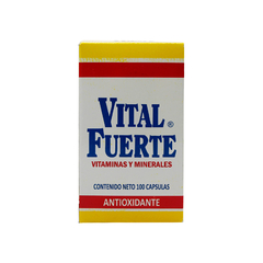 Vital Fuerte | Multivitamínico con Vitaminas y Minerales | Antioxidante | 100 cápsulas