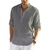Imagem do 2022 Nova Blusa Masculina Casual Camisa de Linho de Algodão Tops Soltos Manga L