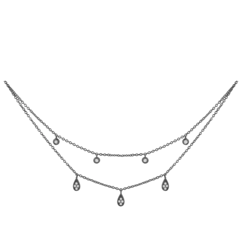 Collar Doble con Gotas