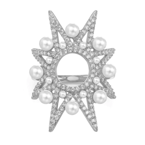 Anillo Picos Estrella con Perlas - comprar online